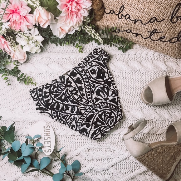 Sunsets Black/White High Rise Bikini Bottom XS NWT - Picture 2 of 8